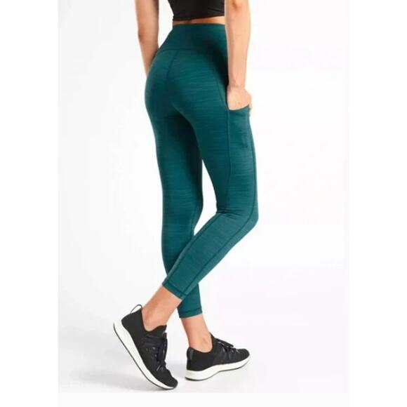 Manduka Presence Leggings Green Womens S Compression Yoga Heathered High Waisted - Picture 2 of 10